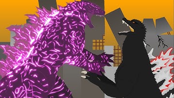 Godzilla evolved vs Godzilla final wars (animation)-kaiju brawls