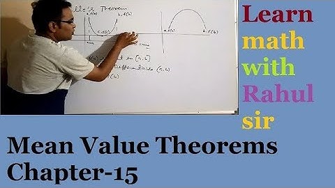 Introduction-Mean Value Theorems I CBSE 12th mathsI RD Sharma Ch15