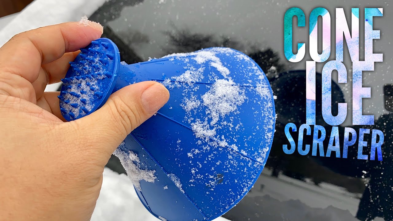 Nother Round Windshield Ice Scraper 12 Pack Magical Car Windshield Ice Scraper Cone-Shaped Ice Scraper with Funnel and Ice Breaker for Car Windshield and Window Snow Removal 