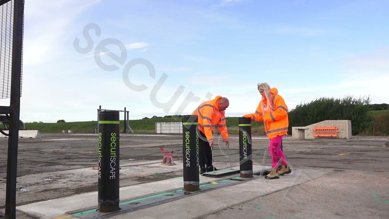 Full video of Securiscape's Glide Bollard 40 crash test video