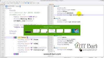 73  Making Menu  03   IT Bari com   Web Design Bangla Video Tutorial