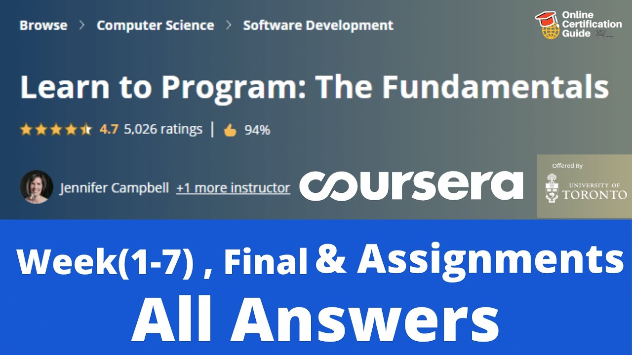 coursera assignment solutions