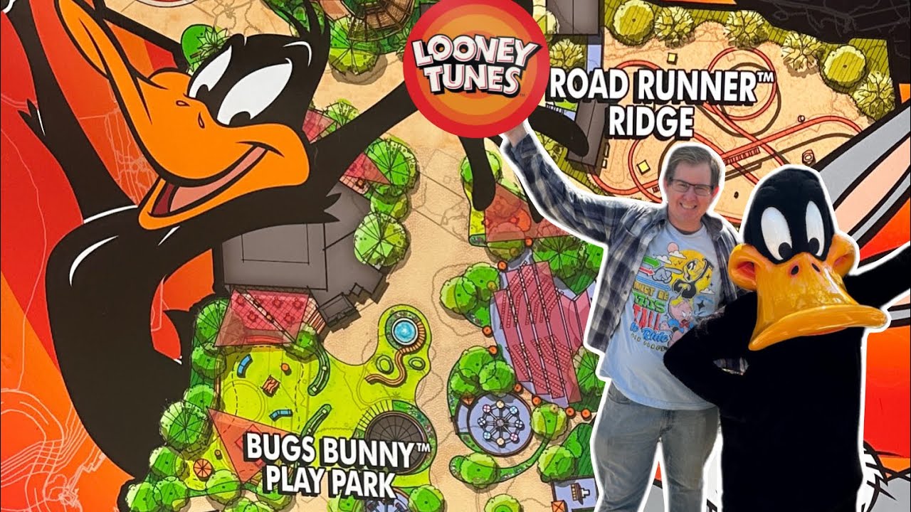 New Looney Tunes Land Concert Map at Six Flags Magic Mountain 