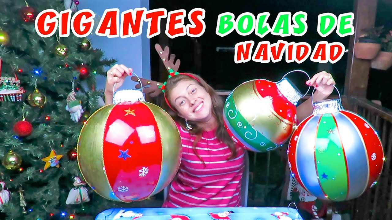 profundidad Feudo medio litro Bolas Navideñas Gigantes y Luminosas / Decoración navideña gigante|  Manualidades aPasos - YouTube