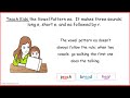 Understanding the EA Vowel Pattern
