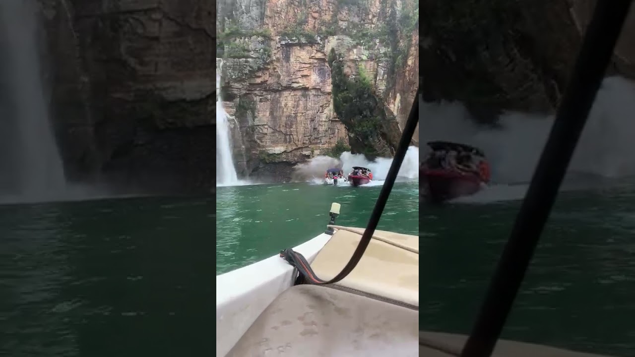 Brazil:-. A Big Mountain Slide over The Tourists Boats…