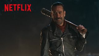 革ジャン&バット - 極悪ニーガンの初登場シーン | ウォーキング・デッド | Netflix Japan