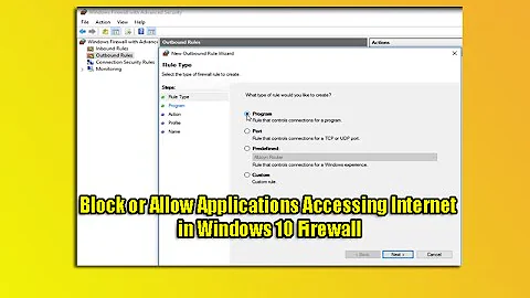 Block or Allow Applications Accessing Internet in Windows 10 Firewall