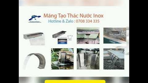 Máng phun nước, Máng tạo thác nước Inox hồ bơi, hồ cá, tiểu cảnh sân vườn