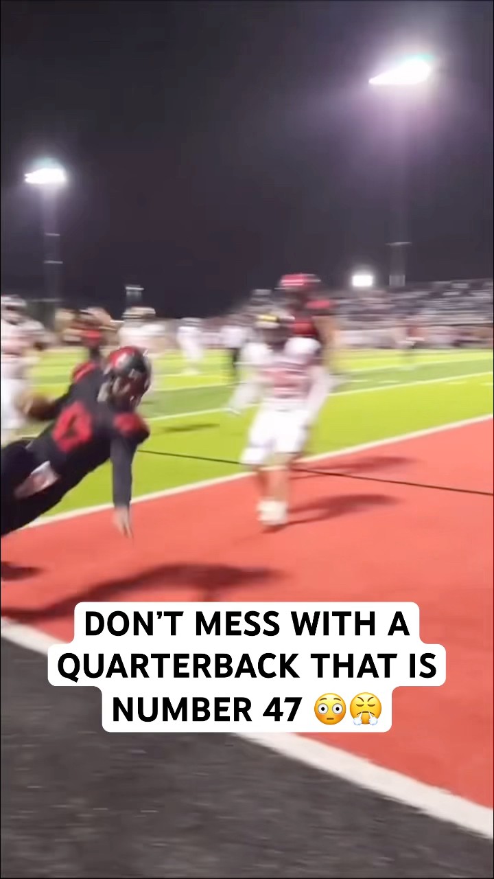 This QB TRUCKED the defender ?? #shorts
