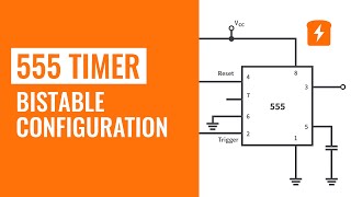 555 Timers - Bistable Multivibrator Configuration