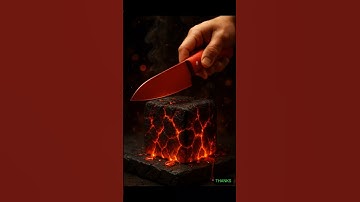 Satisfying Magma Block Cut 🔥 | ASMR Slicing with Red Blade 🔪 #Shorts