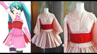 ♣ Project Diva Cosplay Tutorial  Miku Hatsune Pink Kimono Ep 4 ♣