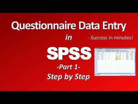 SPSS Questionnaire/Survey Data Entry - Part 1