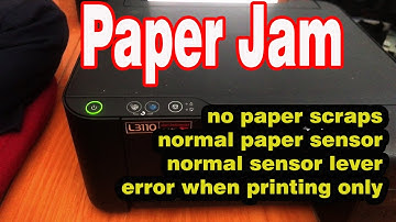 L3110 Epson Printer Paper Jam, But All Normal, Except This