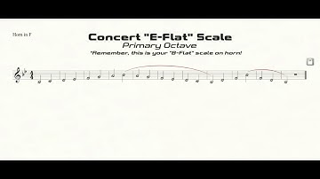 F Horn Bb Scale Practice in Half Notes (primary octave)
