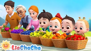 sharing fruit song ep209 learn fruit for babies nursery rhymes kids songs liachacha