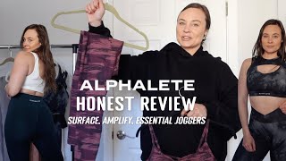 ALPHALETE HAUL \& HONEST REVIEW | Amplify Leggings, Surface, Essential Joggers (Size Medium)