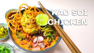 Kao Soi Gai  Thai Chicken Curry Noodle.