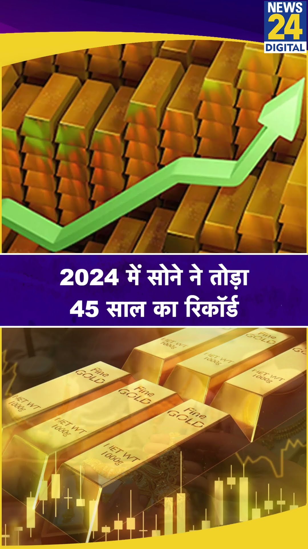 2024 में Gold ने तोड़ा 45 साल का Record, क्या है Gold Price बढ़ने की वजह