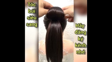 Cách búi tóc sang trọng dễ làm tại nhà nhé, rất phù hợp với bà thông gia nè