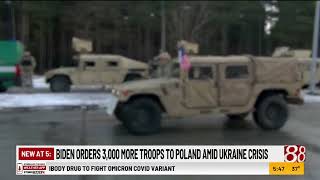 Biden orders 3,000 more troops to Poland amid Ukraine crisis