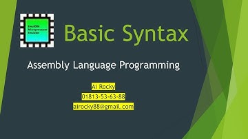 Basic Syntax | Assembly Language Programming | Part 2
