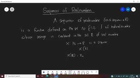Sequences of Real Numbers part-1 by Dr. Krishna M