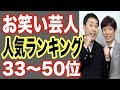 【人気ランキング】お笑い芸人33〜50位！2019にブレイクしたコントのあの人もランクイン！【世界の果てまで芸能裏情報チャンネル!】