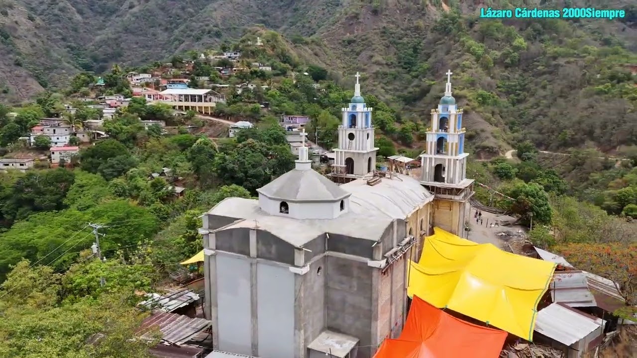 Vista aérea desde la comunidad de El Jicaral, Coicoyán de las flores, Oaxaca, Mayo 11 de 2025.