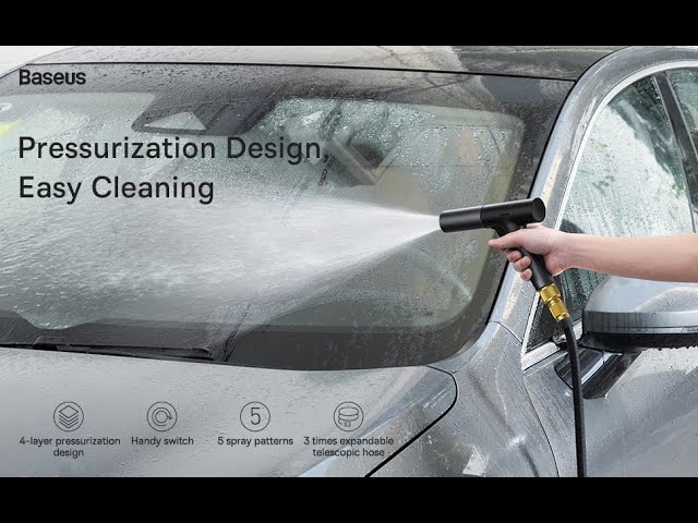 Baseus Car Wash High Pressure Water Gun Spray Nozzle Car Washers For Auto  Home Garden Portable Washer Car Cleaning Accessories - AliExpress