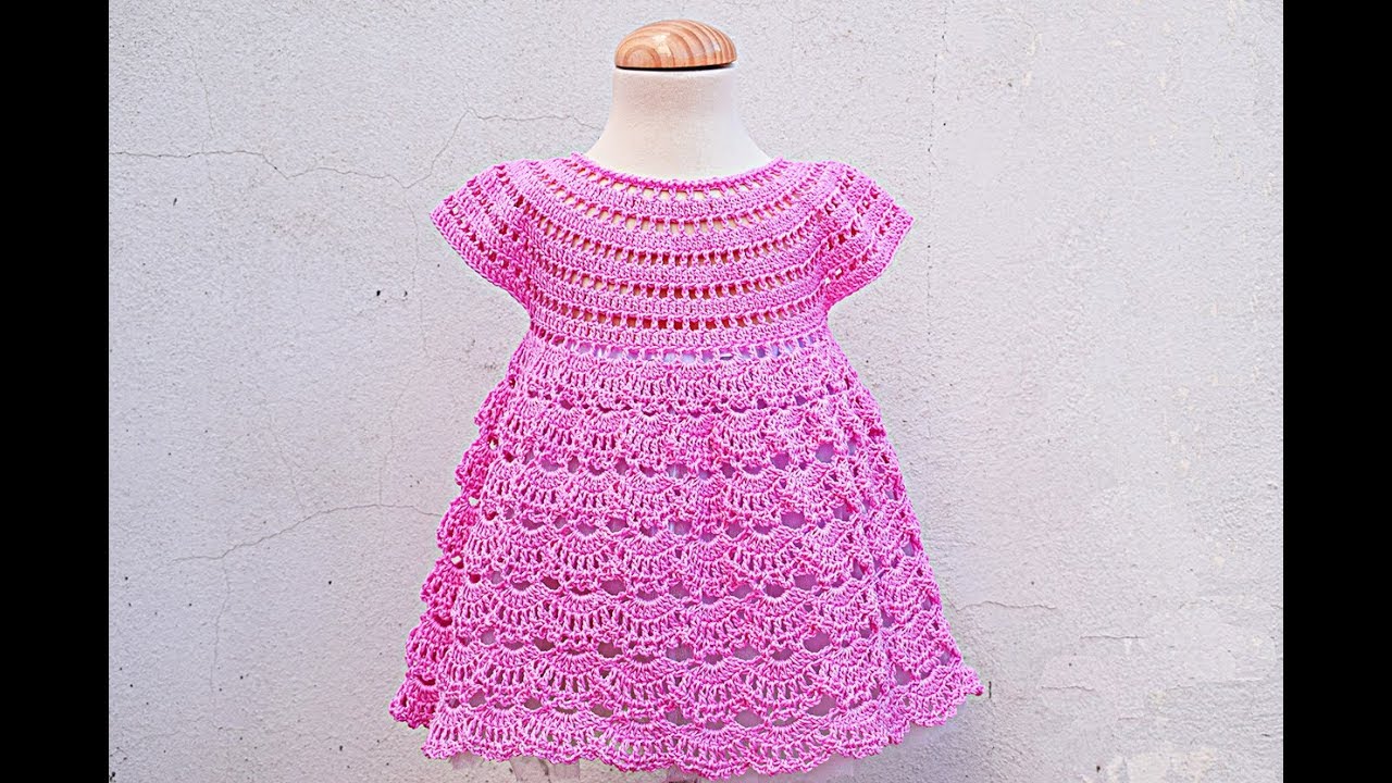 Crochet dress for a very easy girl Majovelcrochet - YouTube