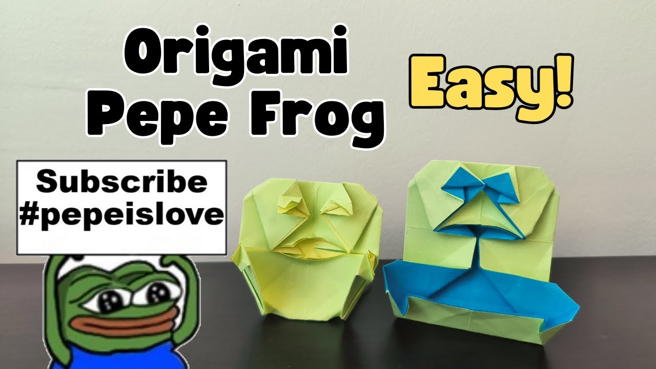 DIY Easy Origami Paper Pepe Frog - How to Make Step by Step