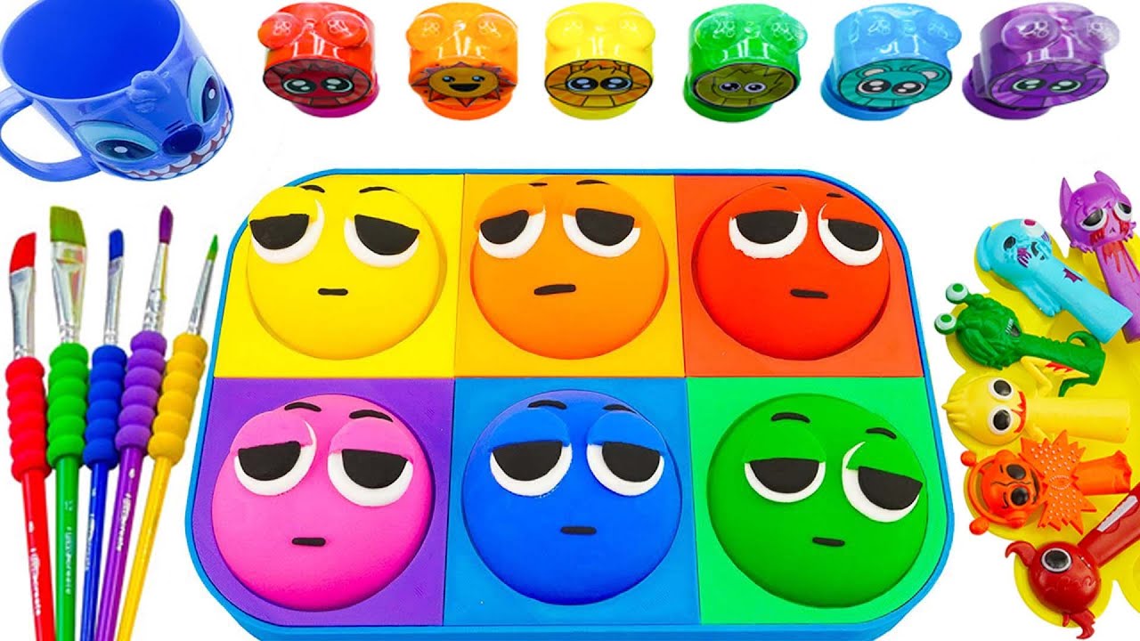 Satisfying Video l DIY How To Make Rainbow GIANT Paint Puddles Form Mixing Sprunki Color ASMR