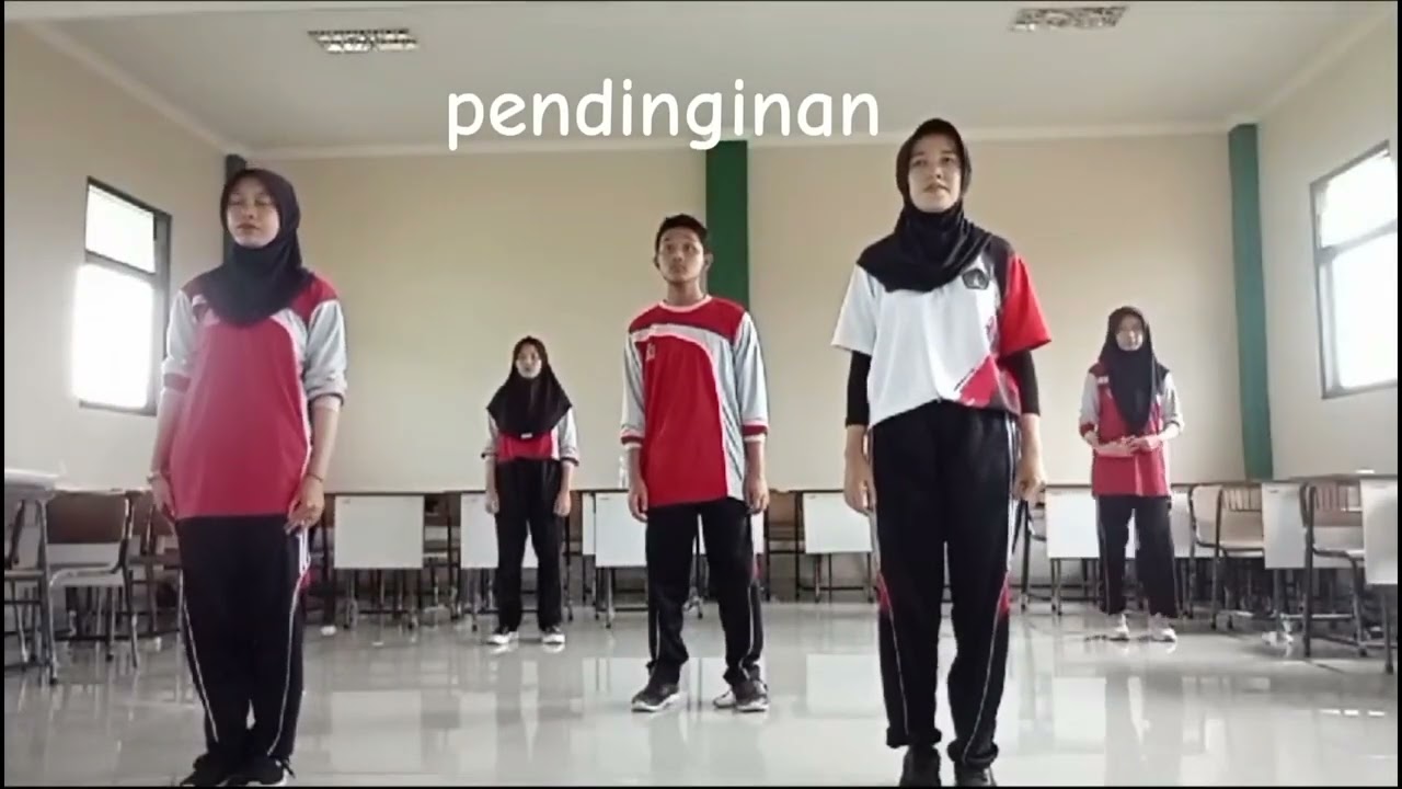 senam irama. gerakan pemanasan,inti,dan pendinginan kelas x-10