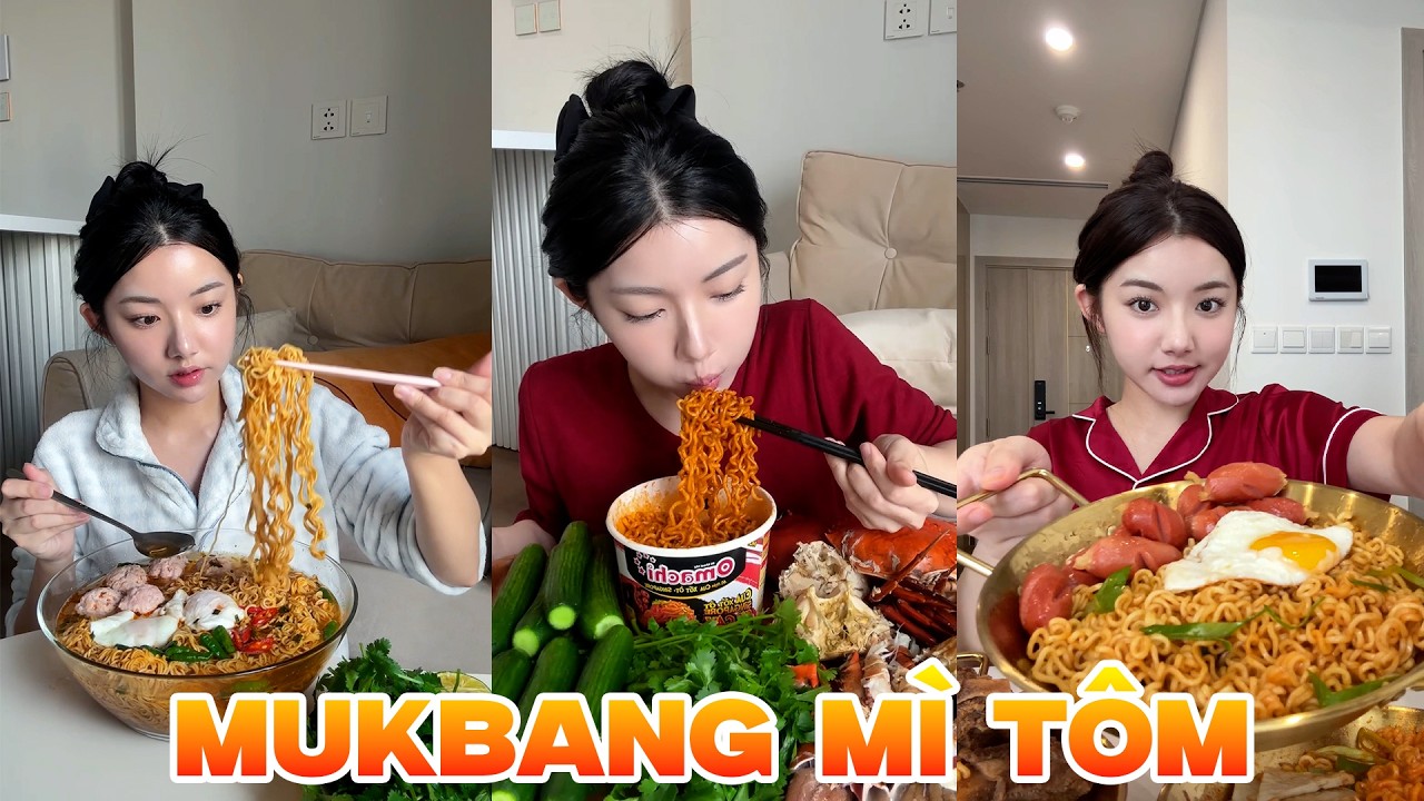 Quỳnh Trương Mukbang Mì Tôm 🍜🔥 Ăn Mì Cay Nóng Hổi Cực Đã