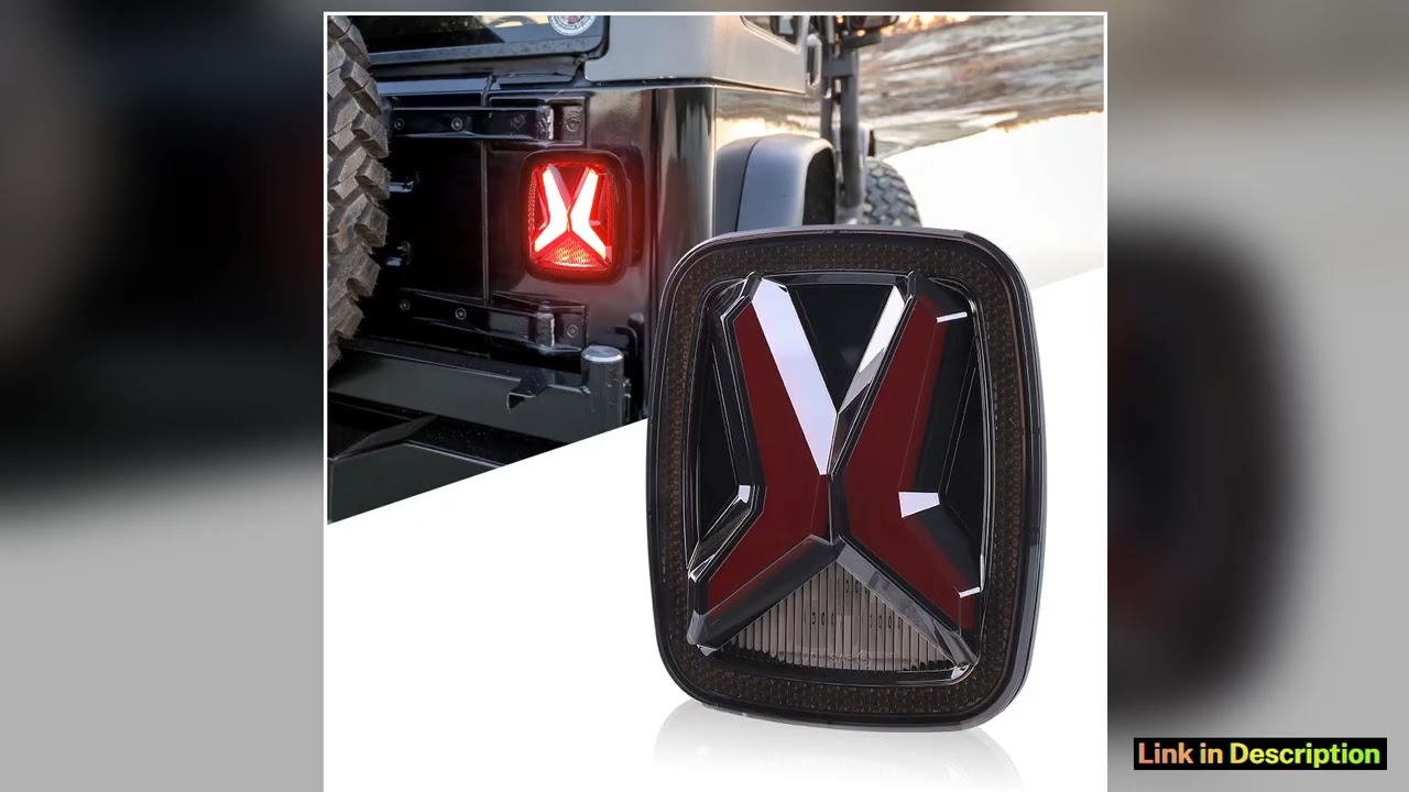 Car Rear LED Tail Lights For Jeep Wrangler CJ TJ YJ 19982006 Universal XShape Design Smoked 12v