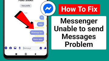 How to Fix Unable to send Messages on messenger Problem | Messenger Unable to send Messages Problem