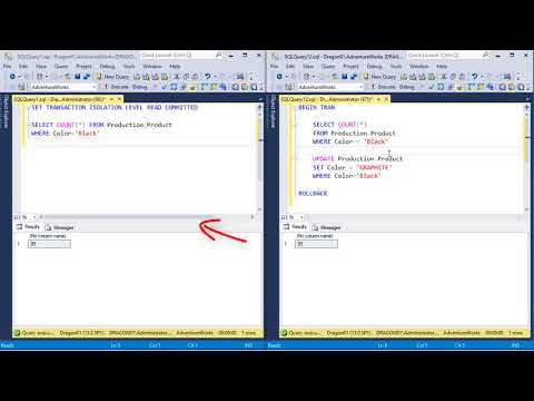 Kurs SQL: Modyfikacja danych, transakcje... - transaction isolation lever READ UNCOMMITTED
