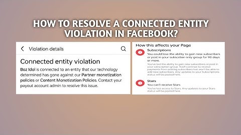 How to resolve a connected entity violation in facebook?