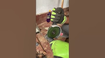 Cutting Pipe with Angle Grinder | Pvc Pipe Cut | Grinder Sparks Action