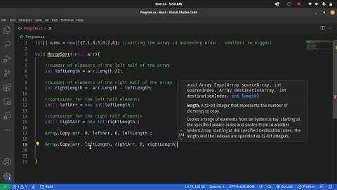 How to Merge Sort An Array in C# || MergeSort