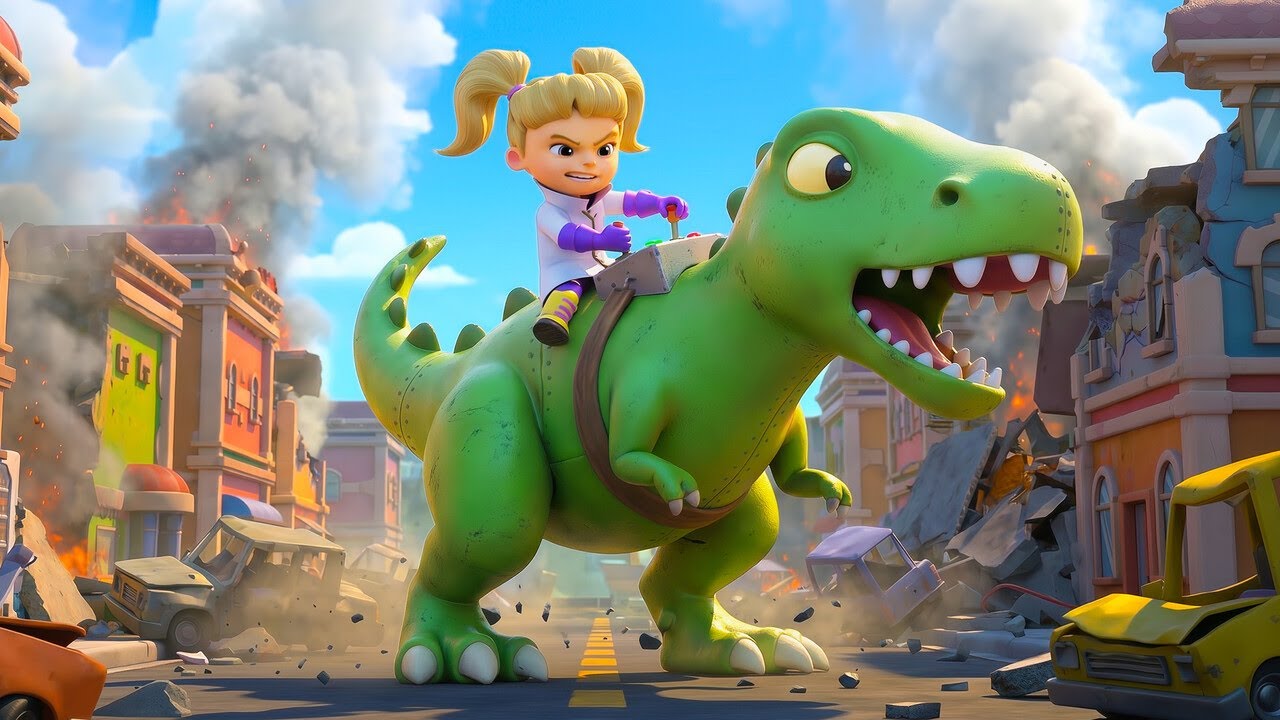 Super-Rettungsteam Vs. Riesiger DINOSAURIER! Wer wird gewinnen? | Auto & LKW Rettungsdienst