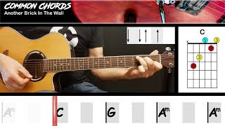 Another Brick In The Wall - Pink Floyd | GUITAR LESSON | Common Chords