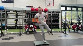Single Leg Lateral Hops on Force Plate (Athlete Testing)