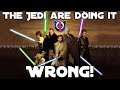 Jedi fight with their lightsabers WRONG: Star Wars