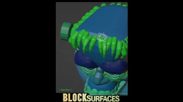 Short Blender Addon Blocksurfaces: Frankie Character Modeling Timelapse  #blender  #digitalsculpting