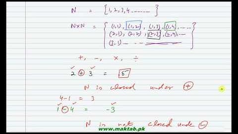 FSc Math Book1, CH 2, LEC 27: Binary Operations