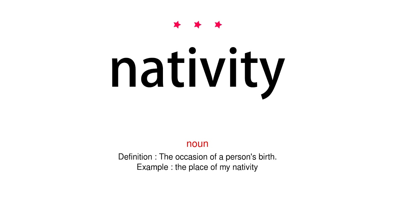 How to pronounce nativity Vocab Today YouTube