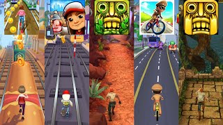 Subway Princess Runner 🆚 Temple Run 2 🆚 Subway Surfers 🆚 Little Singham Cycle Race 🆚 Temple Run screenshot 1